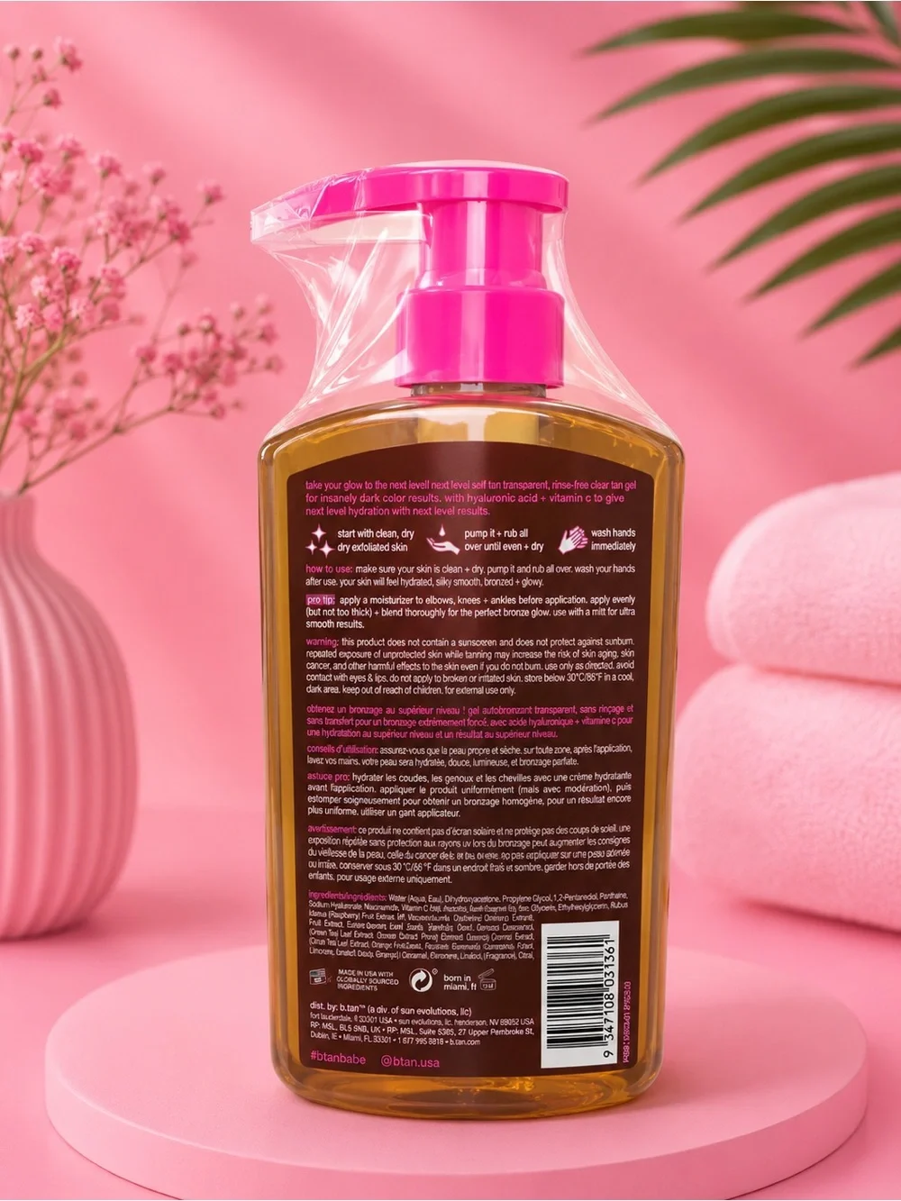 Glow Your Own Way Hyaluronic Acid + Vitamin C Self Tan Gel — Pink